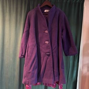 Leslie Fay Deep Purple Cape Coat